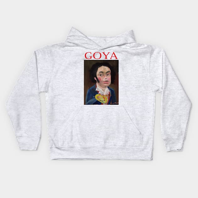 Goya portrait Kids Hoodie by diegomanuel